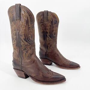 Lucchese Classics Women’s 6 Brown Leather Pointed Toe Western Cowgirl Boots